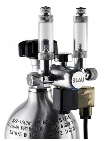 DUAL Compact Regulator with  electronic valve and bubble counter