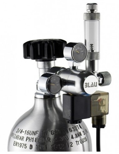 Compact Regulator with electronic valve and bubble counter